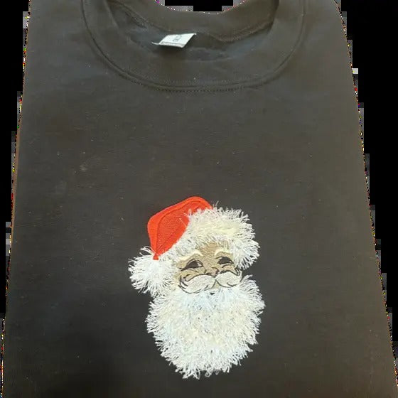 Fringe Santa Embroidered Crewneck Sweatshirt