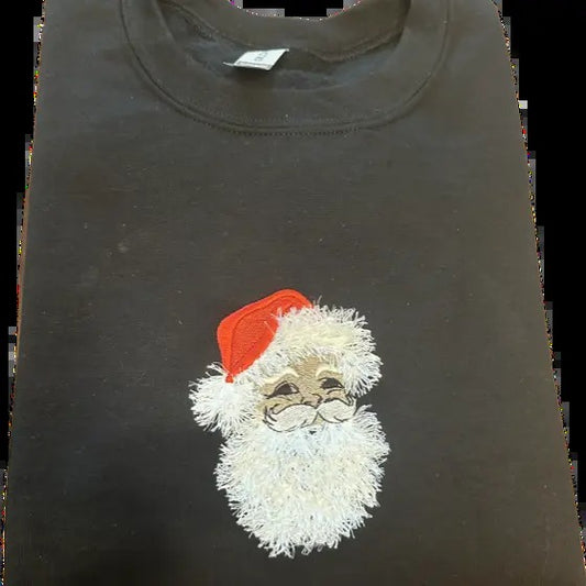Fringe Santa Embroidered Crewneck Sweatshirt