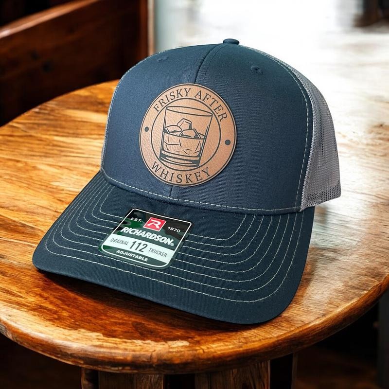 Frisky After Whiskey Richardson 112 Trendy Adjustable Snapback Trucker Hat For Whiskey Lover