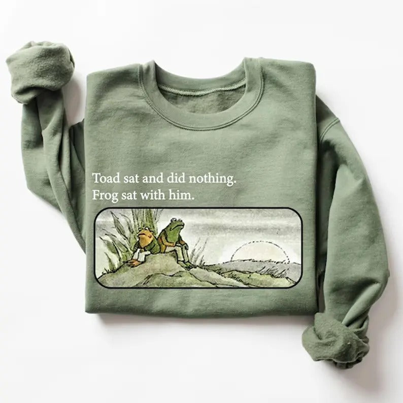 Frog And Toad T-shirt & Sweatshirt, Vintage Classic Book Sweatshirt, Frog And Toad Shirt, Cottagecore Aesthetic...