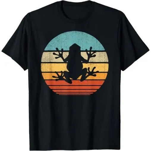 Frog Retro Vintage 60s 70s Sunset Amphibian Animal Men Women T-Shirt  Made in USA Hoodie, Sweatshirt | DripVista.com