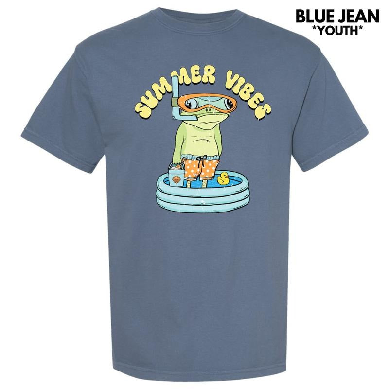 *** Frog Summer Vibes Comfort Colors T-Shirt (Youth)