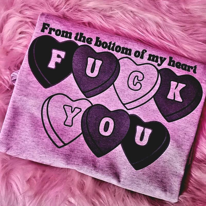 From the bottom of my heart, Funny Graphic Tee Hoodie, Sweatshirt | DripVista.com