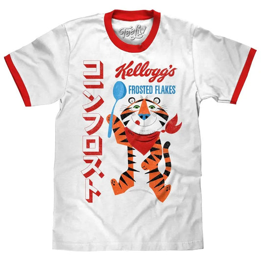 Frosted Flakes Tony the Tiger Ringer T-Shirt - White and Red