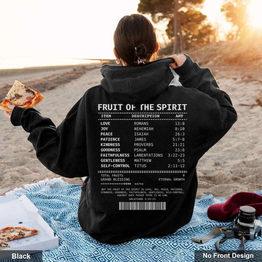 Fruit Of The Spirit Hoodie Christian Receipt Hoodie Faith Based Hoodie Bible Verse Hoodie Trendy Christian Hoodie Bible Study Group Gift  T-shirt, sweater and Hoodie