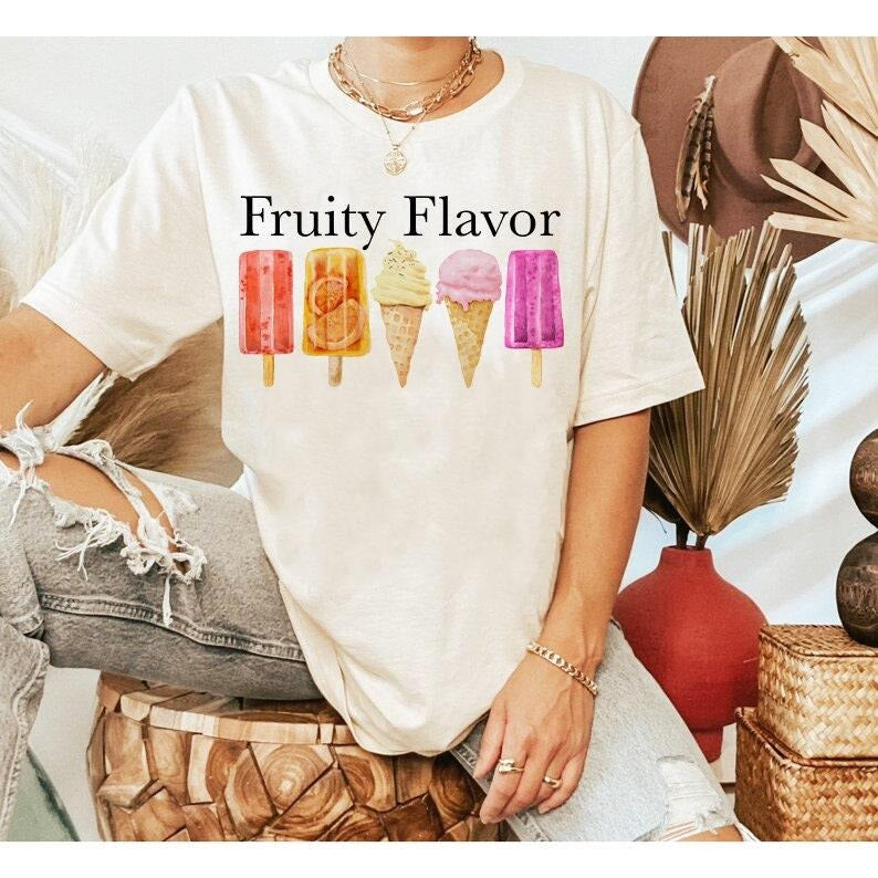 Fruity flavor shirt | fruity shirt | subtle lesbian shirt | lesbian pride shirt | cottagecore | lesbian icecream | femme...