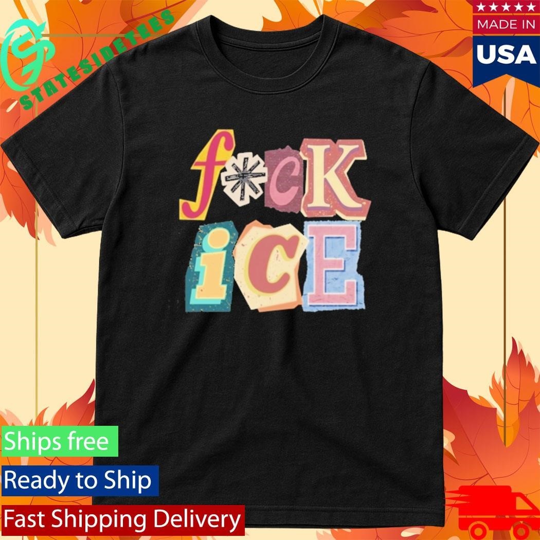 Fuck Ice Magazine Letters Shirt
