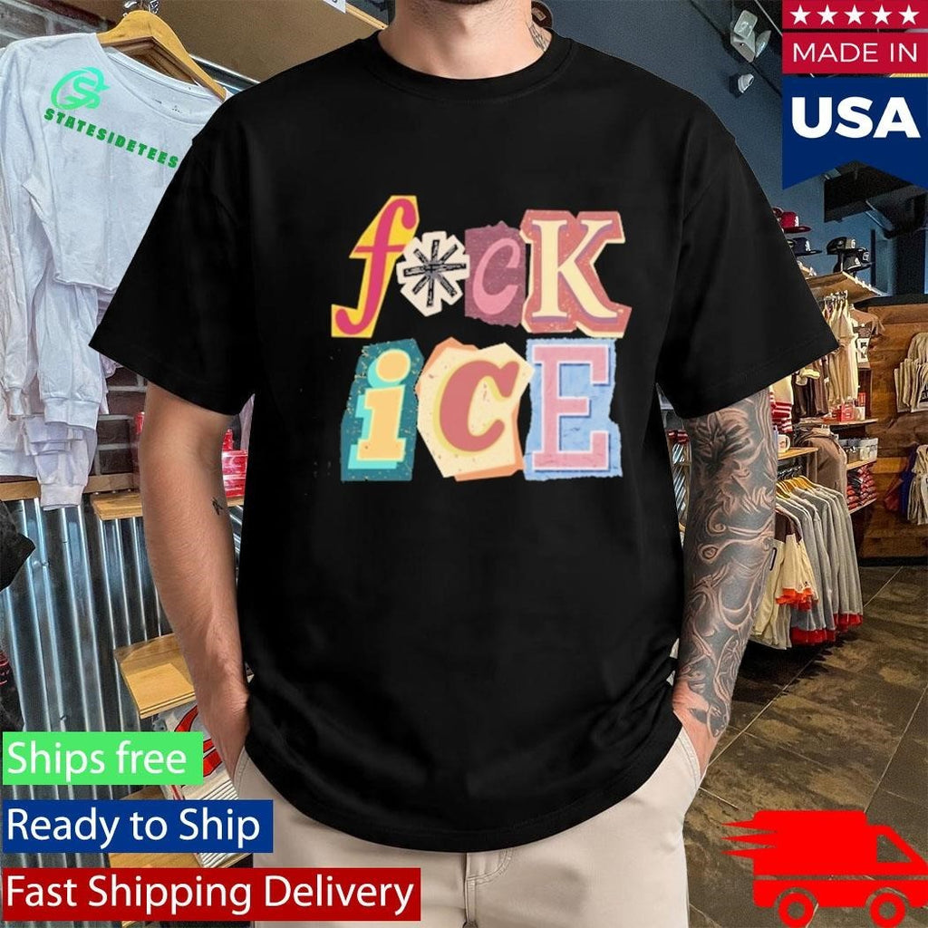 Fuck Ice Magazine Letters Shirt