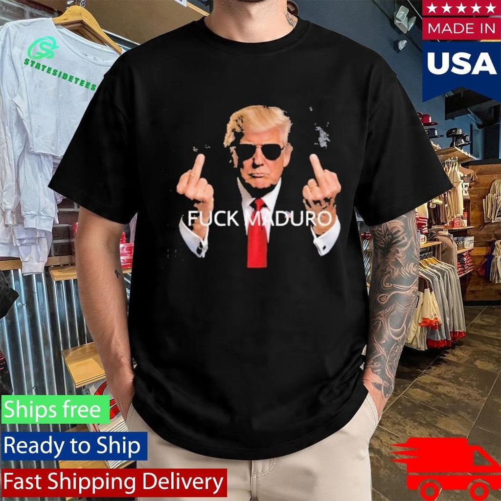 Fuck Maduro Donald Trump Middle Finger Shirt