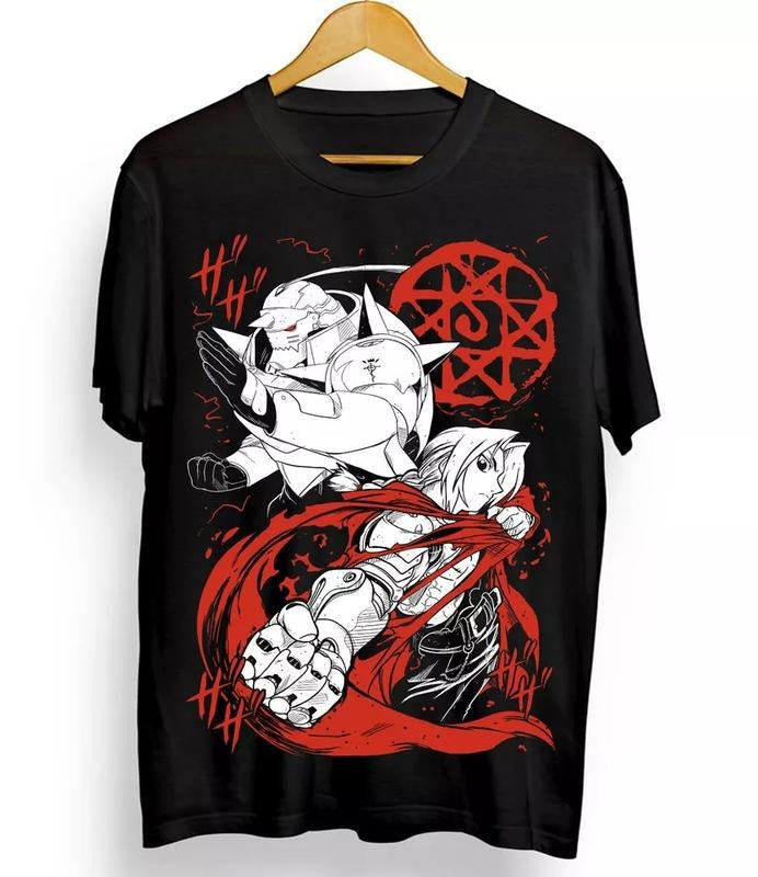 Fullmetal Alchemist T-Shirt Brotherhood Alphonse Elric Black Shirt Tee