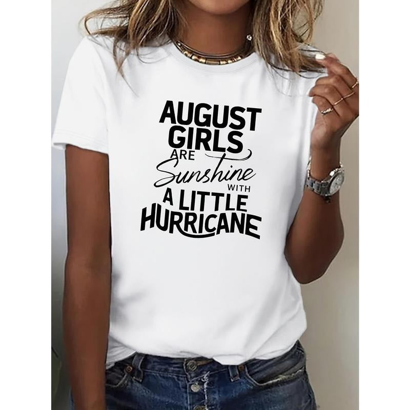 Fun - loving Gunpla brand Inspiring Tee: Celebrate August Borns with "August Girls Are Sunshine with WB shield Little...