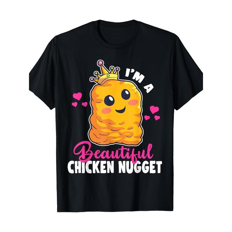Fun 100% Cotton Kawaii Nug Life T-Shirt for Chicken Nugget Lovers, 220g made in usa Hoodie, Sweatshirt | DripVista.com