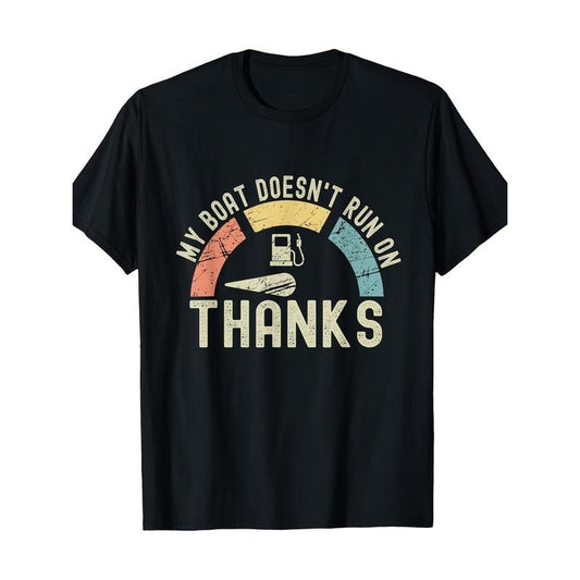 Fun Boating Graphic Tee for Men - 100% Cotton, Short Sleeve, Crew Neck T-Shirt with Geometric Design - Perfect for Casual Wear & Outdoor Activities Made in USA