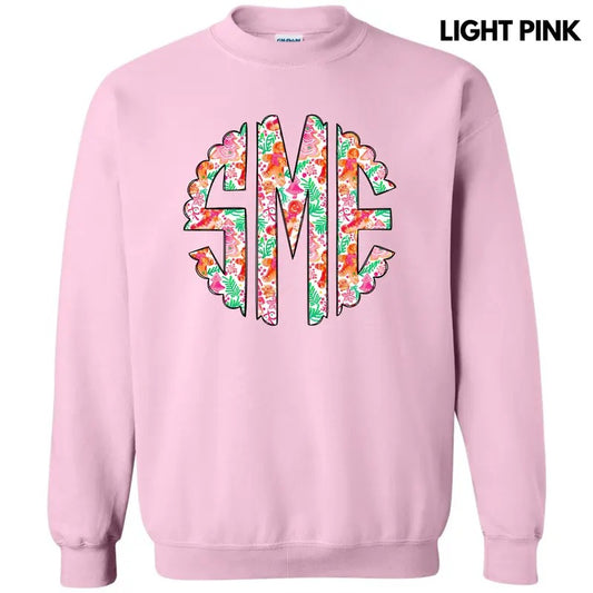 Fun Gingerbread Christmas Monogram Sweatshirt 'NLB'