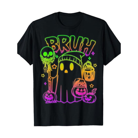 Fun Halloween Cute Ghost Trick or Treat T-shirt Made in USA