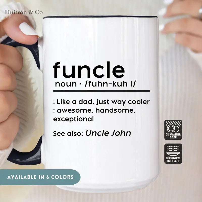 Funcle Definition Mug, Personalized Funcle Definition Mug, Funcle Coffee Cup, Funcle Definition Gift Mug, Custom Funcle Name Mug