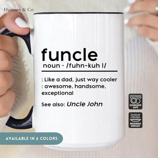 Funcle Definition Mug, Personalized Funcle Definition Mug, Funcle Coffee Cup, Funcle Definition Gift Mug, Custom Funcle Name Mug
