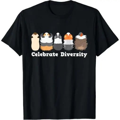 Funny 'Celebrate Diversity' Cute Shirt for Guinea Pig Lovers T-Shirt Made in USA Hoodie, Sweatshirt | DripVista.com