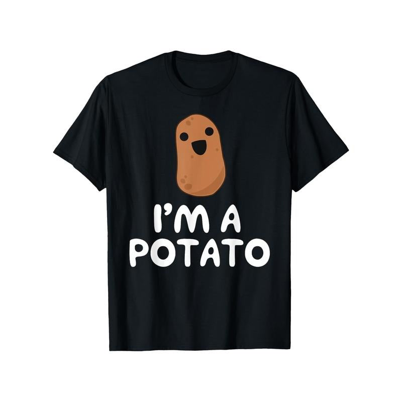 Funny 'I'm A Potato' Graphic Tee - 100% Cotton, Perfect for Casual Wear & Gags Made in USA Hoodie, Sweatshirt | DripVista.com
