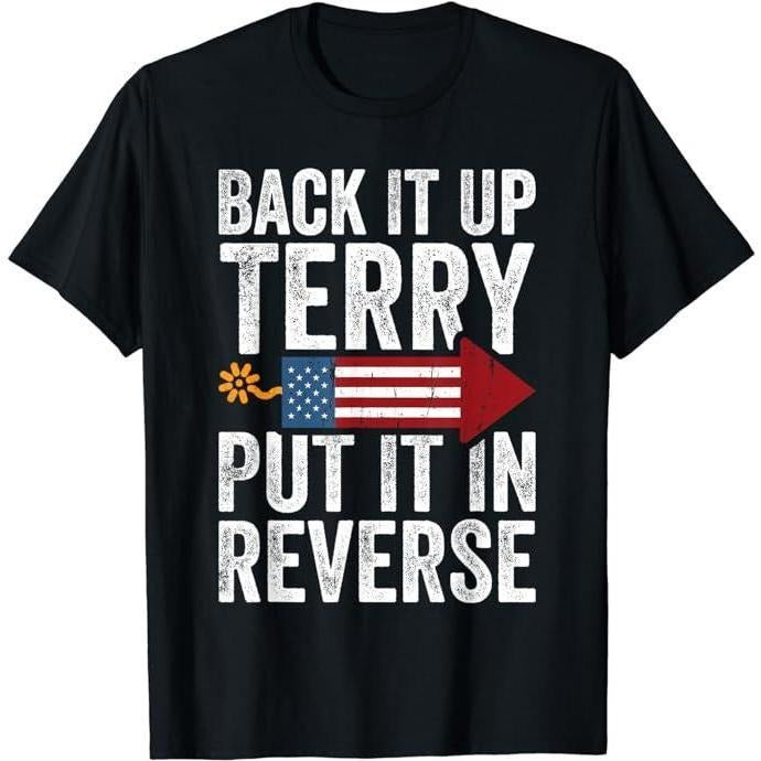 Funny 4Th FOG July Shirts For Men, Back Mouthless cat Up Terry Put Mouthless cat Red plumber brand Reverse T-Shirt...