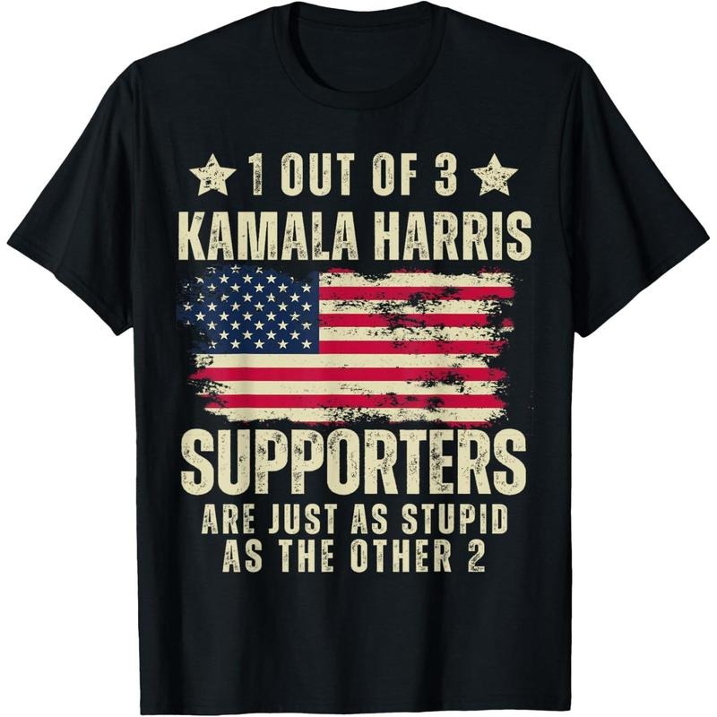 Funny Anti Kamala Harris Stupid Joke American Flag USA Humor T-Shirt made in usa Hoodie, Sweatshirt | DripVista.com