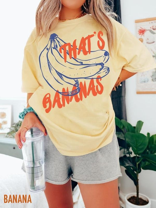 Funny Banana Fruit Comfort Colors Shirt, Vintage Food T-Shirt, Humorous Cotton Fabric Top Traditional