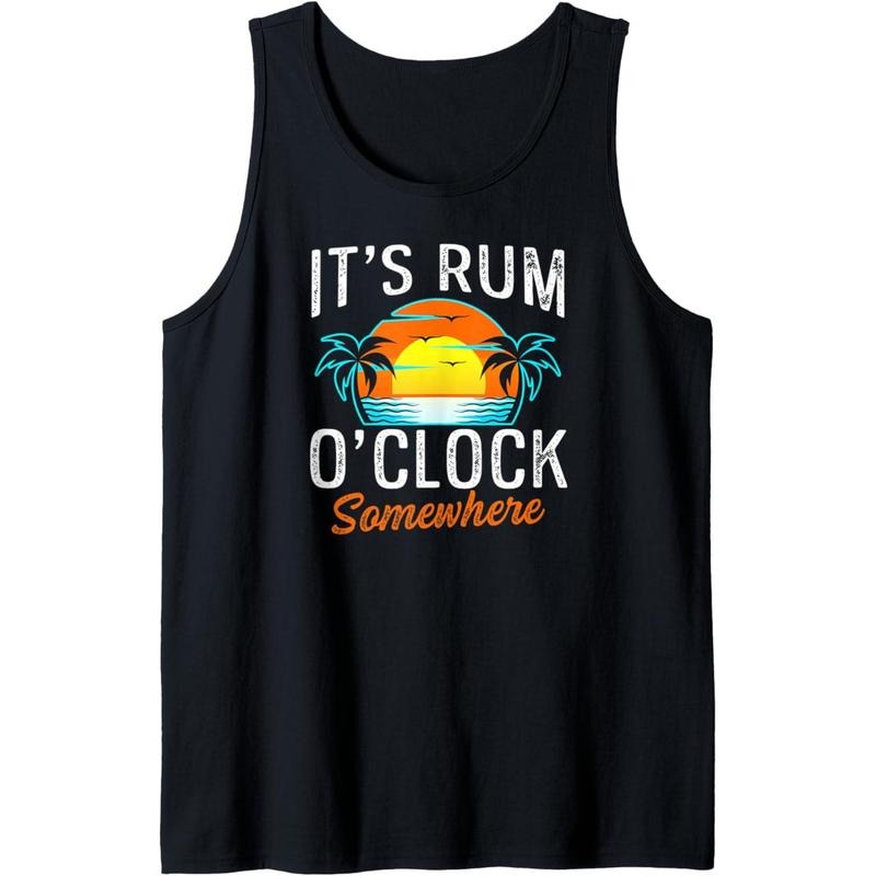 Funny Beach Rum Drinking Tank Top MADE IN USA T-Shirts, Hoodie, Sweatshirt | DripVista.com