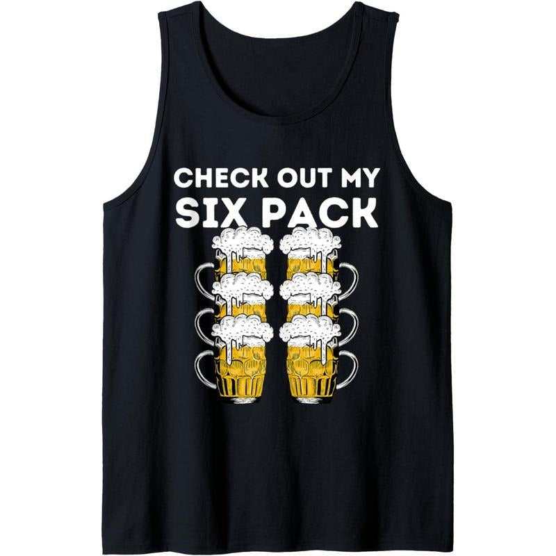 Funny Beer Abs Check Out My Six Pack Drinking Party Lover Tank Top T-Shirts, Hoodie, Sweatshirt | DripVista.com