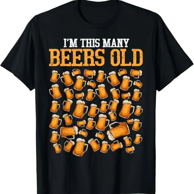Funny Birthday Shirts, Funny 50 Year Old Beer Drinking Gag Gift 50th Birthday T-Shirt