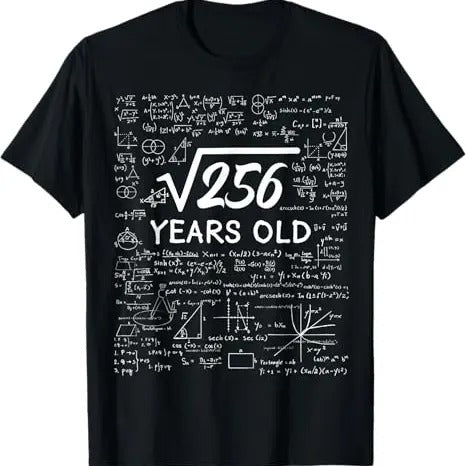 Funny Birthday Shirts, Funny Math 16th Birthday T-Shirt - Menswear Top Hoodie, Sweatshirt | DripVista.com