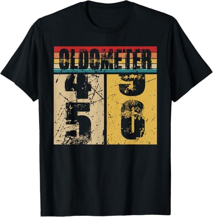 Funny Birthday Shirts, Oldometer 49-50 Shirt Funny 50th Turning 50 Birthday Gift T-Shirt