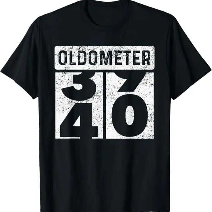 Funny Birthday Shirts, Oldometer Odometer Funny 40th Birthday Gift 40 yrs Old Joke T-Shirt