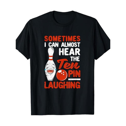 Funny Bowling Technique Ball Bowler Bowling Men Boys T-Shirt-100% Cotton-220g made in usa