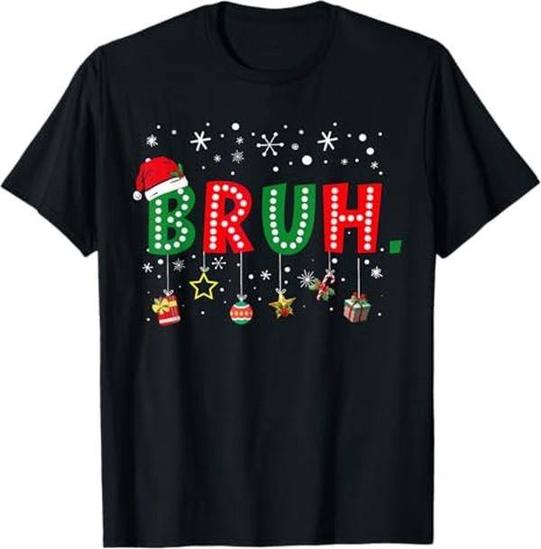 Funny Bruh Shirt, Bruh Meme Funny Christmas Saying Bro Greeting T-Shirt - Menswear Top Hoodie, Sweatshirt | DripVista.com