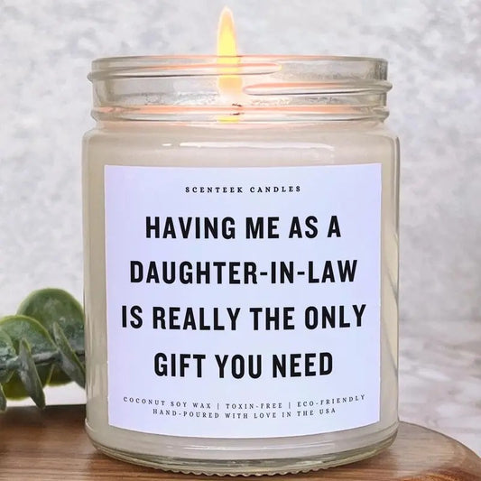 Funny Candle Gift From Daughter In Law, Funny Gift for Mother In Law, Christmas Gift  For Dad