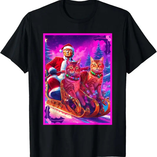 Funny Cat Lover Christmas Sweater Trump Ugly Christmas T-Shirt