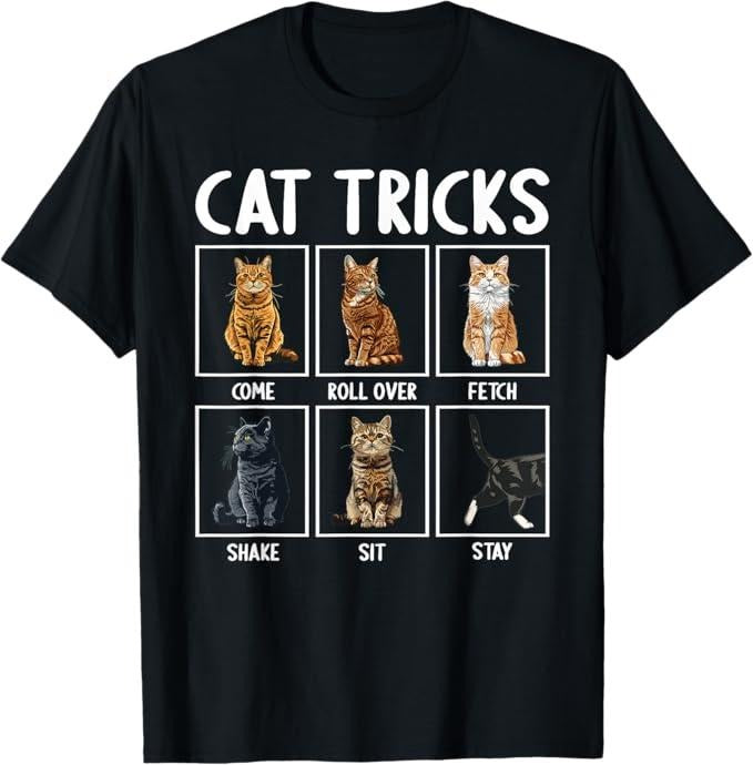 Funny Cat Shirts, Cats Funny Cat Tricks T-Shirt - Menswear Top Hoodie, Sweatshirt | DripVista.com