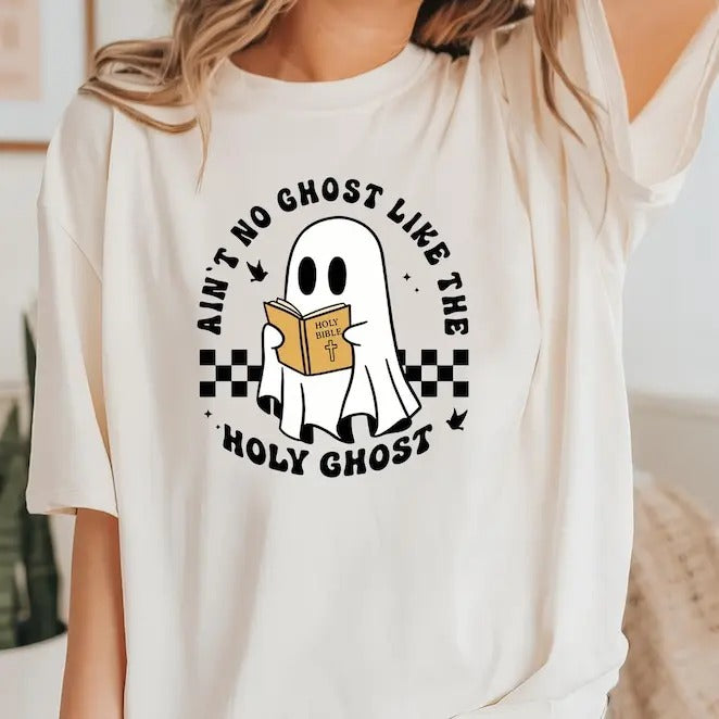 Funny Christian Halloween Sweatshirt, Religious Halloween Shirt, Cute Ghost Hoodie, Funny Christian Gifts, Catholic Tee Soft Womenswear
