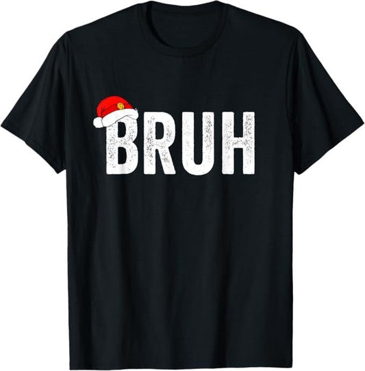 Funny Christmas Shirt, Christmas Gift, Bruh Christmas Shirt, Funny Christmas Bruh T-Shirt - Menswear Top