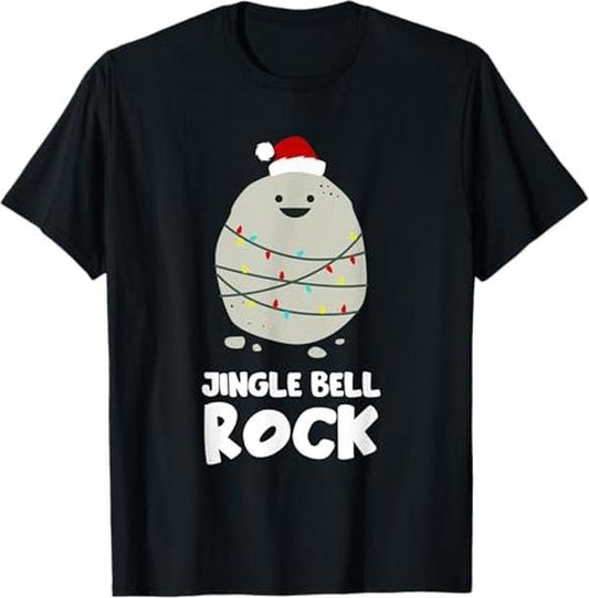 Funny Christmas Shirt, Christmas Gift, Jingle Bell Rock Funny Christmas Xmas Santa T-Shirt - Menswear Top