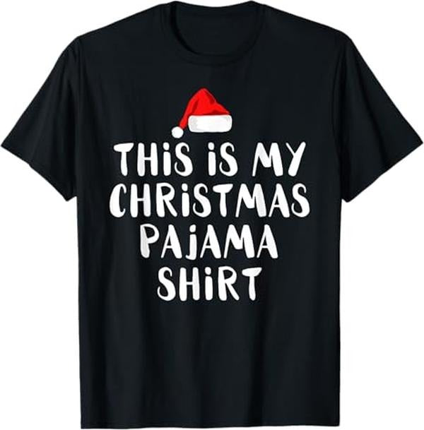 Funny Christmas Shirts, This Is My Christmas Pajama T-Shirt - Menswear Top Hoodie, Sweatshirt | DripVista.com