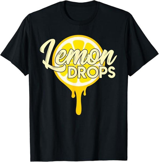 Funny Cocktail Shirts, Lemon Drops - Cocktail Martini Funny Bartender Men Women T-Shirt | Funny Shirts For Night Out Menswear Casual Classic