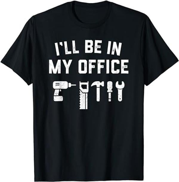 Funny Construction Work Shirts, Father's Day Gift Men Shirt Funny Handyman Woodworking Dad T-Shirt Menswear Casual Cotton...