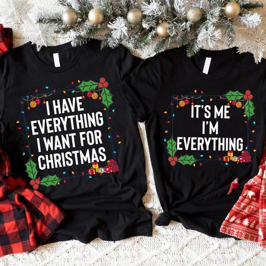 Funny Couple Christmas Shirts, Christmas Matching T-shirt, His & Hers Christmas Gift, Matching Couples Shirt