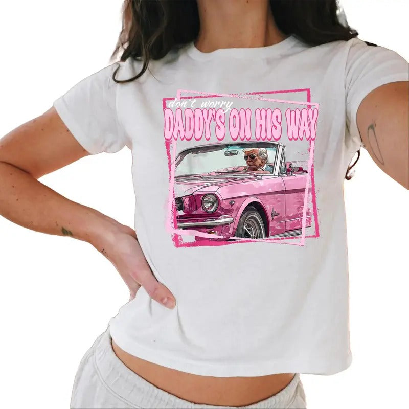 Funny Daddy'S Home Trump Pink 2024 Take America Back 2024 Baby Tee Casual Comfort Hoodie, Sweatshirt | DripVista.com