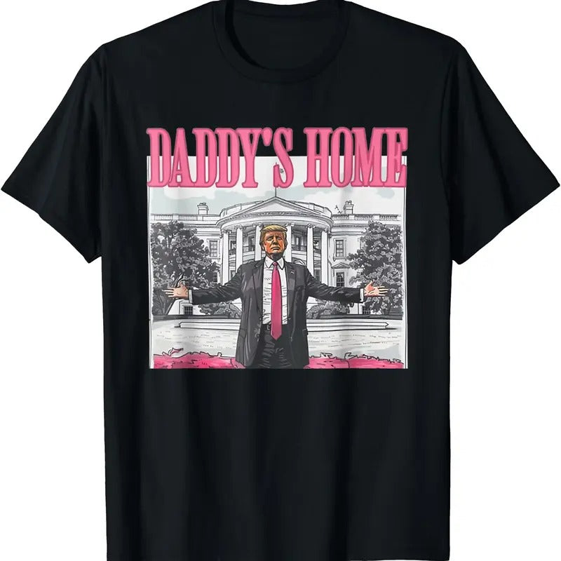 Funny Daddy's Home Trump Pink 2024 Take America Back 2024 T-Shirt Hoodie, Sweatshirt | DripVista.com