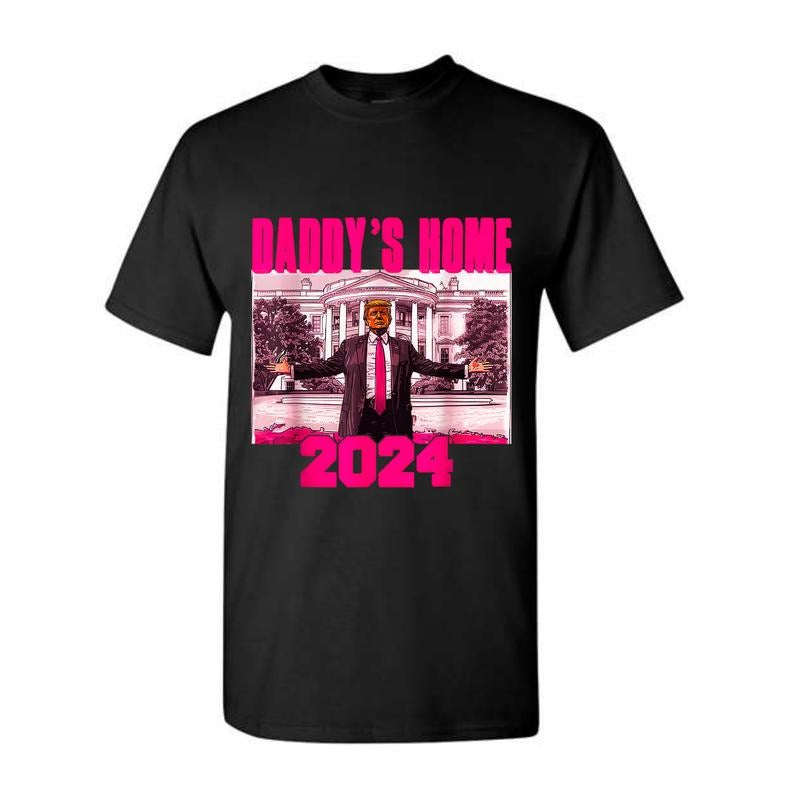 Funny Daddy's Home Trump Pink 2024, Trendy Shirt Hoodie, Sweatshirt | DripVista.com