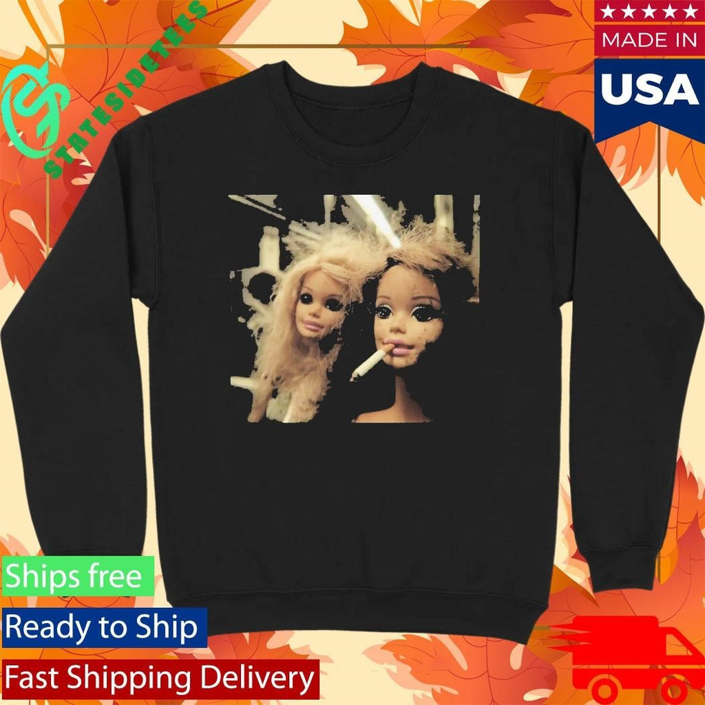 Funny Distressed Doll Smoking Shirt