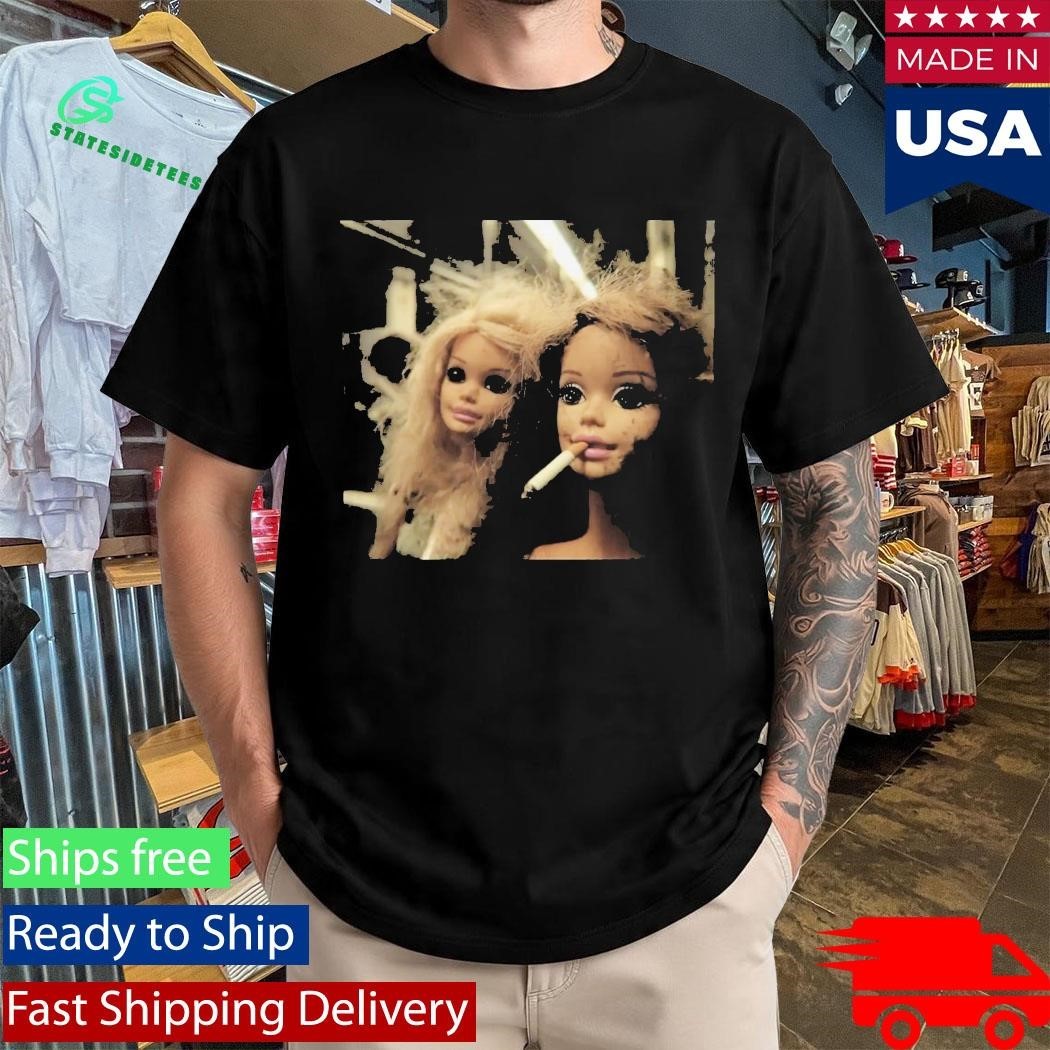 Funny Distressed Doll Smoking Shirt