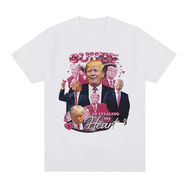 Funny Donald Trump Guilty FOG Stealing My Heart Lightsaber brand Shirt High Quality 100% Cotton FOG Short Sleeve...